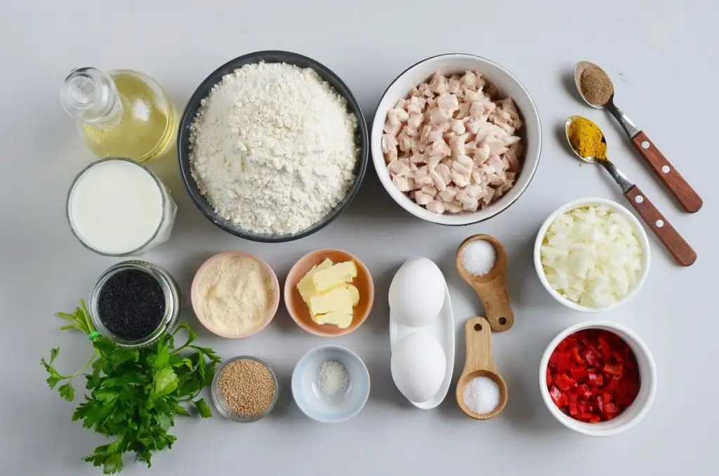 Ingredients for Easy Braided Chicken Bread