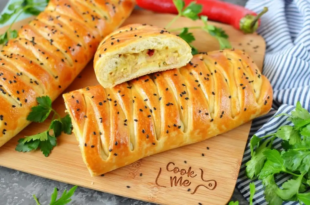 Easy Braided Chicken Bread