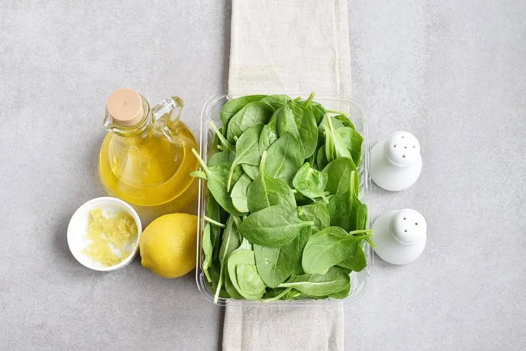 Ingredients for Easy Lemon-Ginger Spinach
