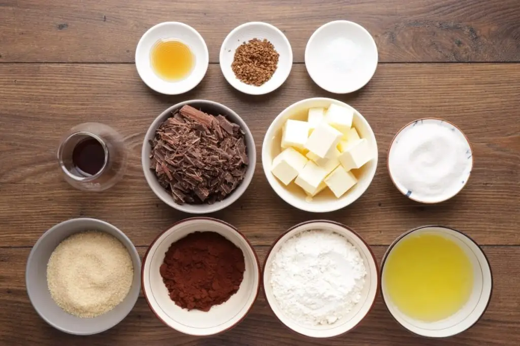 Ingredients for Egg White Chocolate Brownies