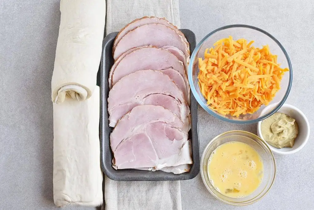 Ingredients for Ham & Cheese Savory Palmiers