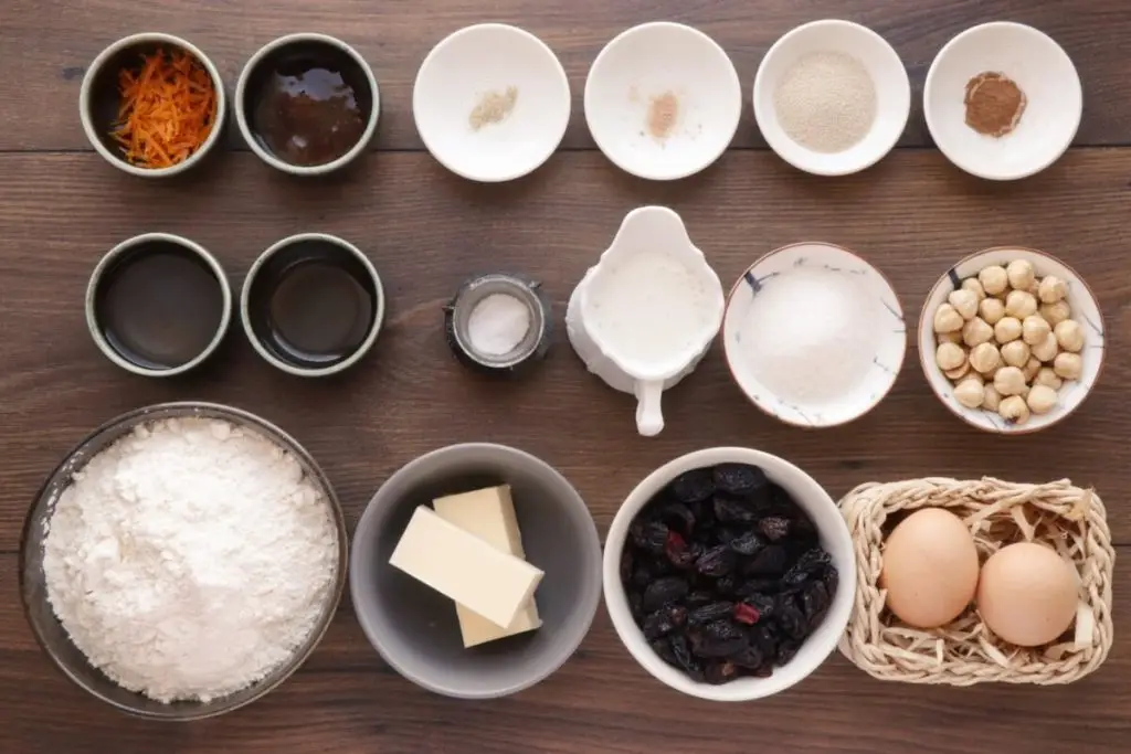 Ingredients for Hot Cross Bun Loaf