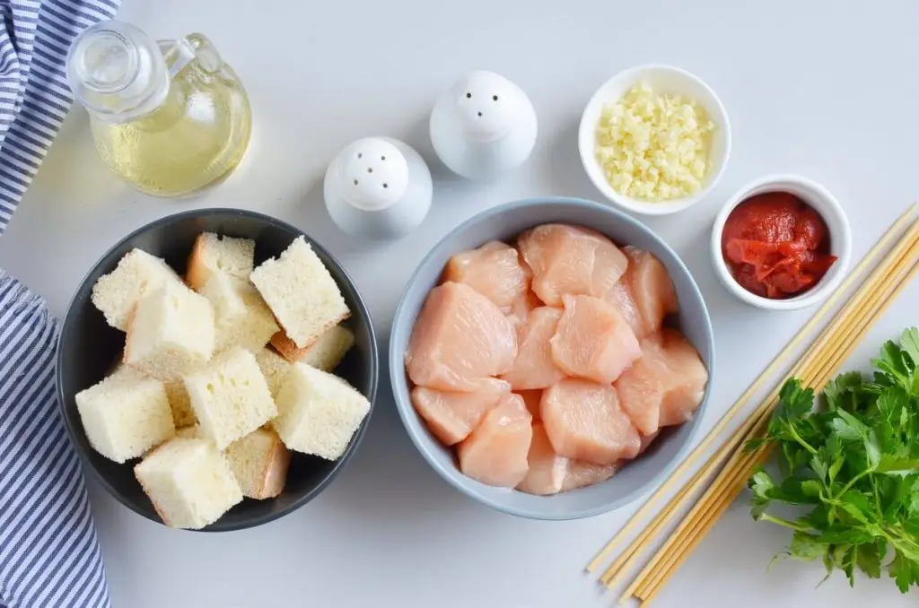 Ingredients for Italian Chicken Skewers