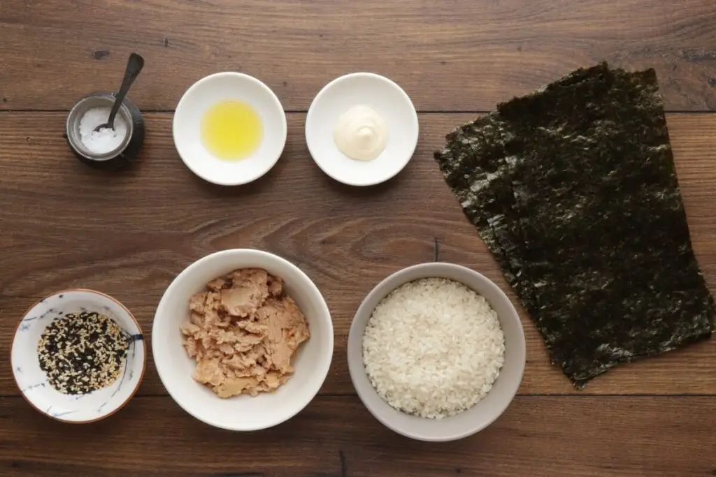Ingredients for Korean Tuna Mayo Rice Balls