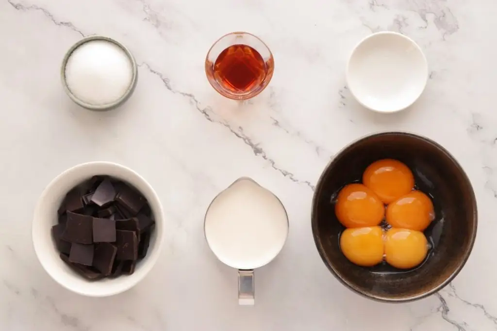 Ingredients for Low-Carb Chocolate Truffle Crème Brûlée