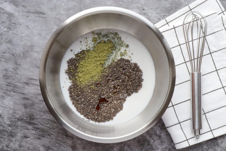 Step 1 - Matcha Latte Chia Pudding