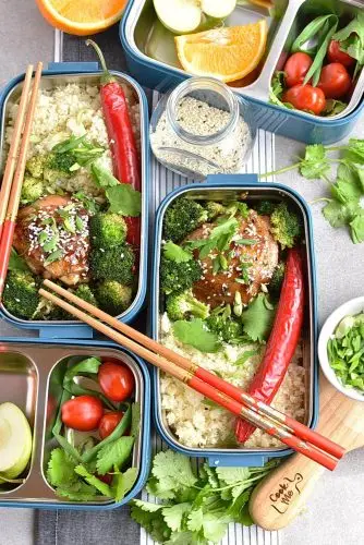 Meal-Prep Honey Sesame Chicken with Broccoli