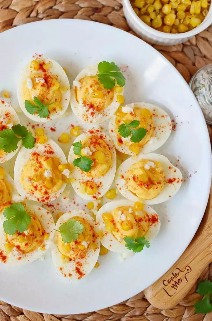 Mexican Street Corn Deviled Eggs