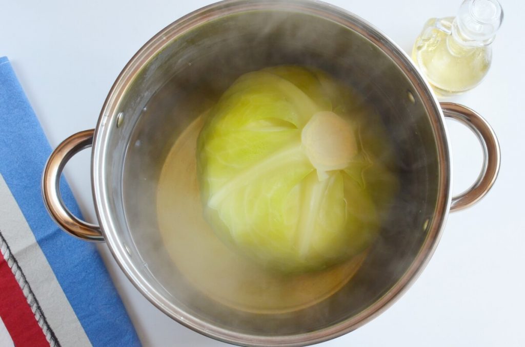 Mushroom Stuffed Vegan Cabbage Rolls recipe - step 1
