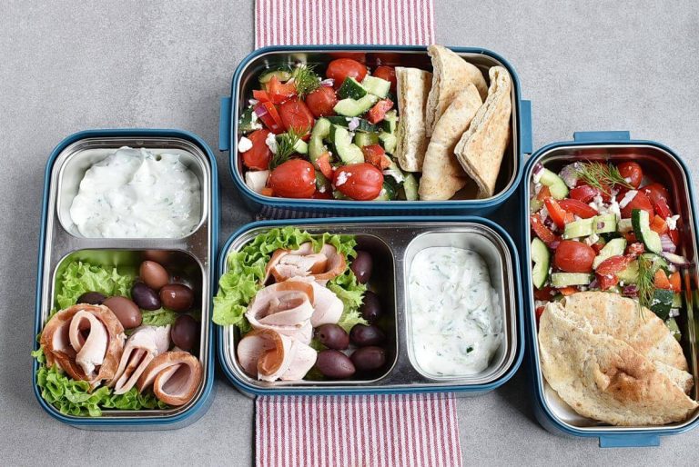 Step 3 - No Cook Greek Pita Bento Box