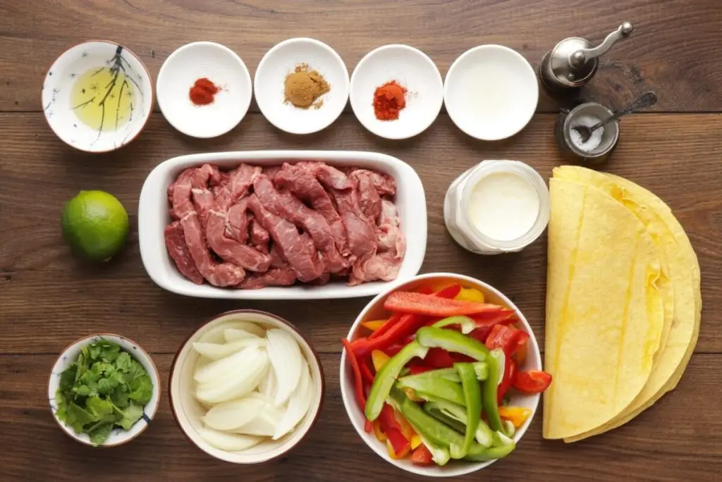 Ingredients for Sheet Pan Steak Fajitas