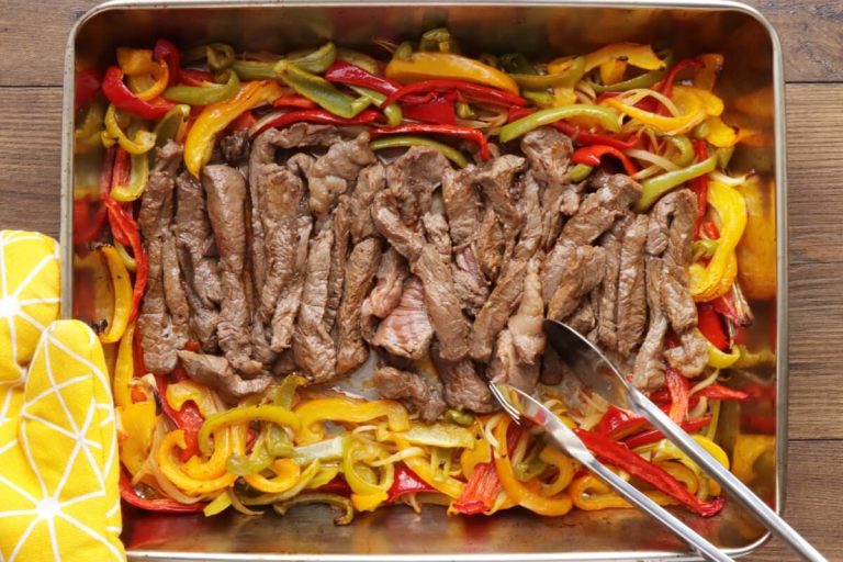 Step 7 - Sheet Pan Steak Fajitas