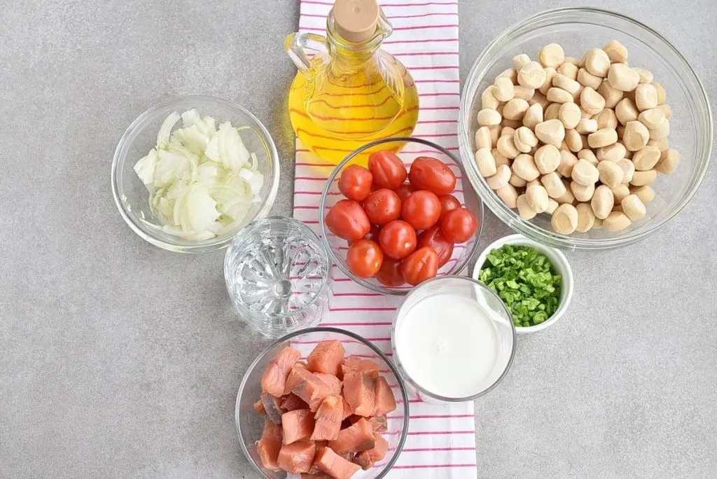 Ingredients for Smoked Salmon and Vodka Gnocchi