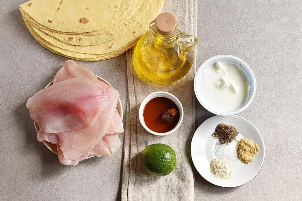 Ingredients for Tilapia Fish Tacos
