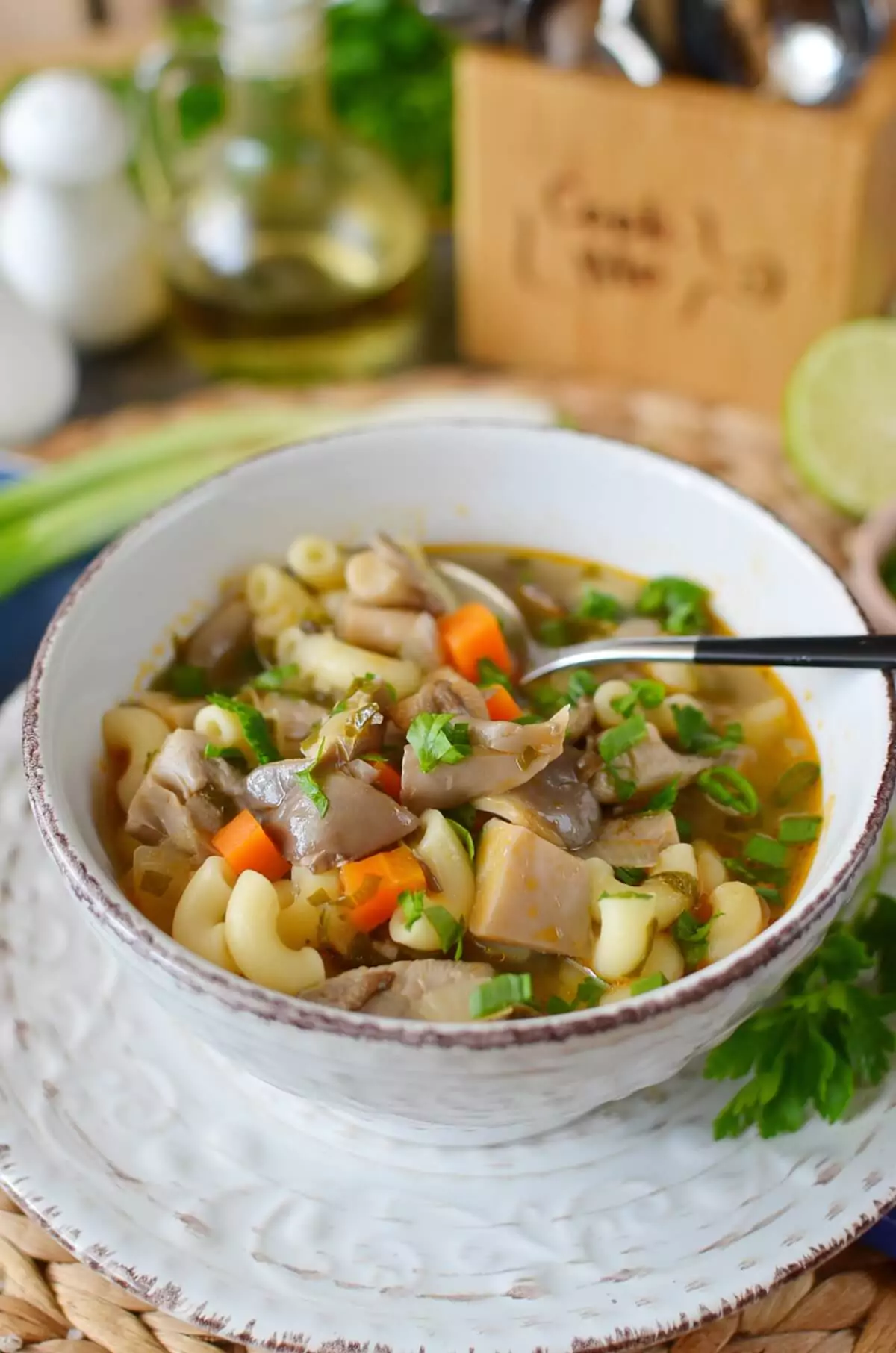 Vegan Oyster Mushroom Soup