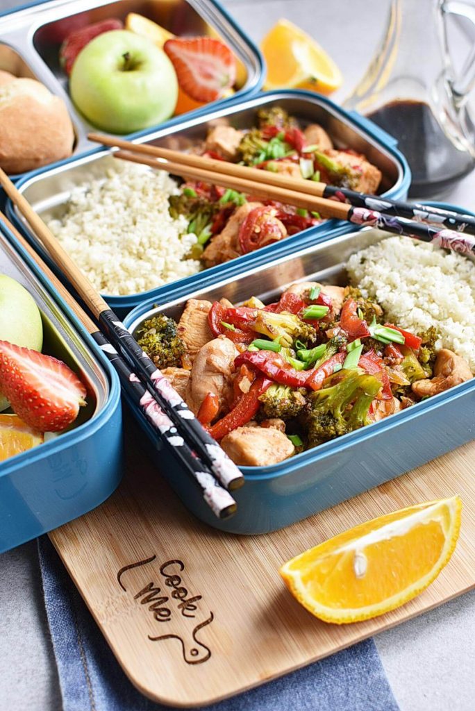 Asian Chicken and Veggies Lunch Box