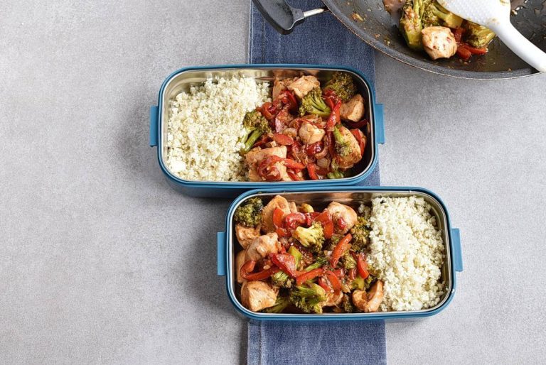 Step 7 - Asian Chicken and Veggies Lunch Box