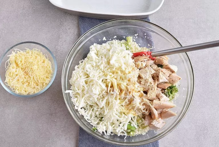 Step 5 - Broccoli Cauliflower Rice Chicken Casserole
