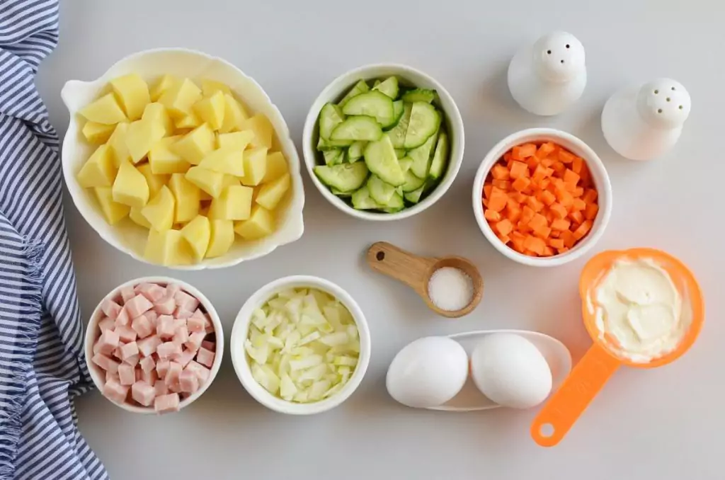 Ingredients for Creamy Korean Potato Salad