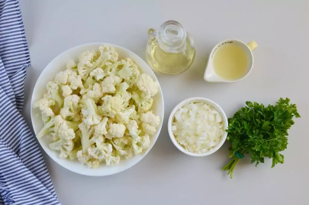 Ingredients for Healthy Cauliflower Rice