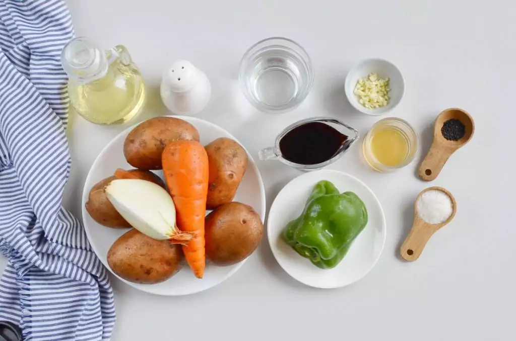 Ingredients for Korean Braised Potatoes – Gamja Jorim