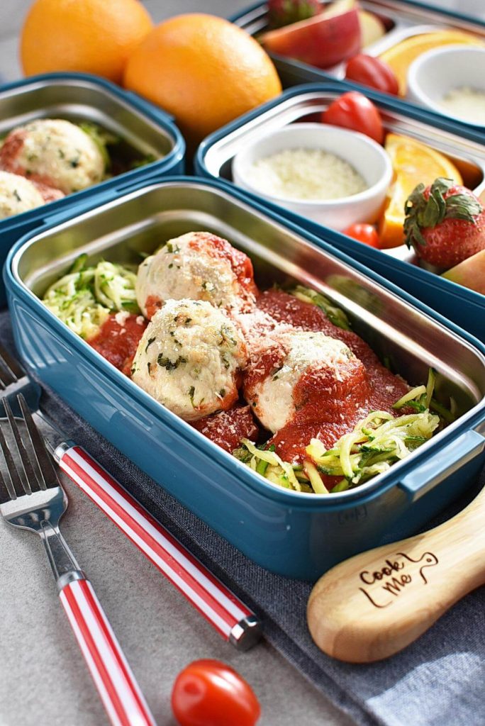 Meal-Prep Turkey Meatballs with Zoodles