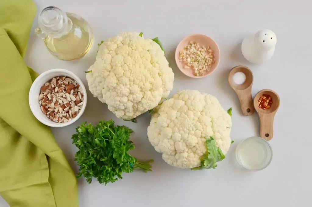 Ingredients for Mediterranean Cauliflower Rice