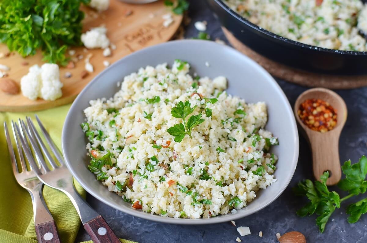 Mediterranean Cauliflower Rice Recipe-How To Make Mediterranean Cauliflower Rice-Delicious Mediterranean Cauliflower Rice