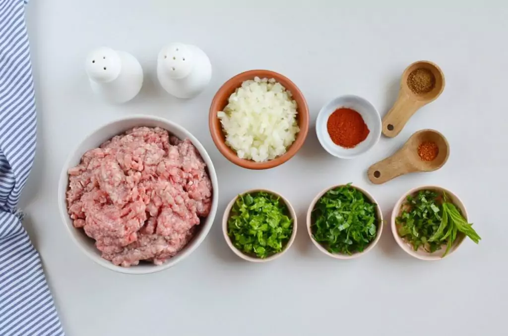 Ingredients for Moroccan Kefta Kebab
