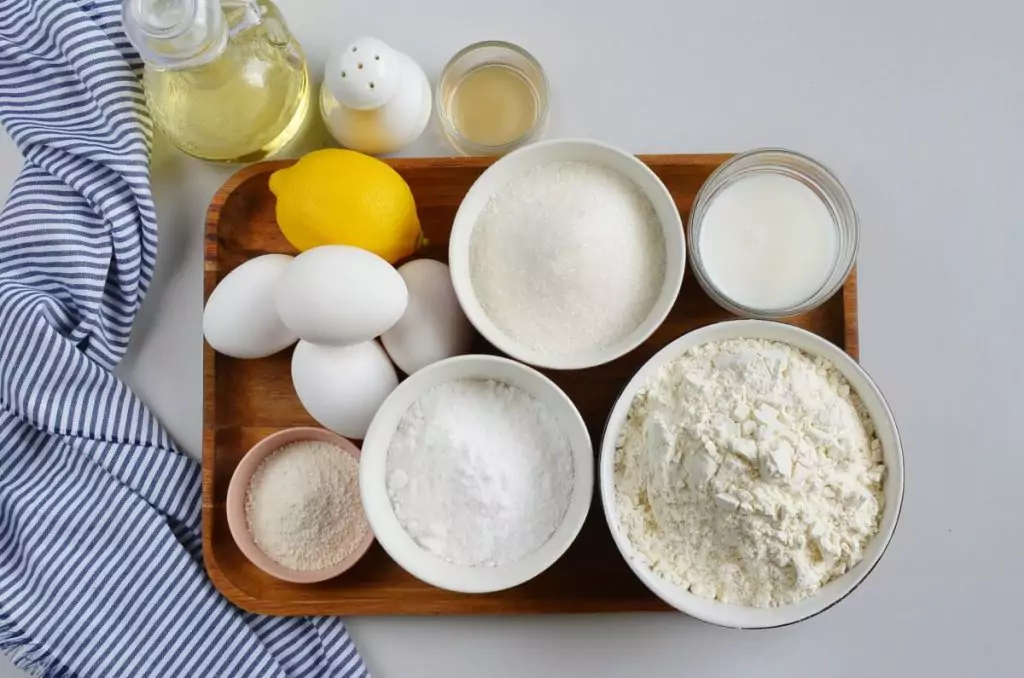 Ingredients for Moroccan Lemon Cake (Meskouta)