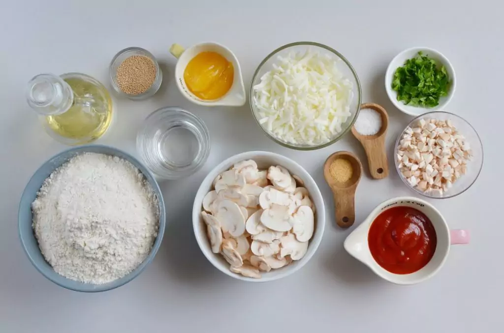 Ingredients for Mushroom Pizza Rolls