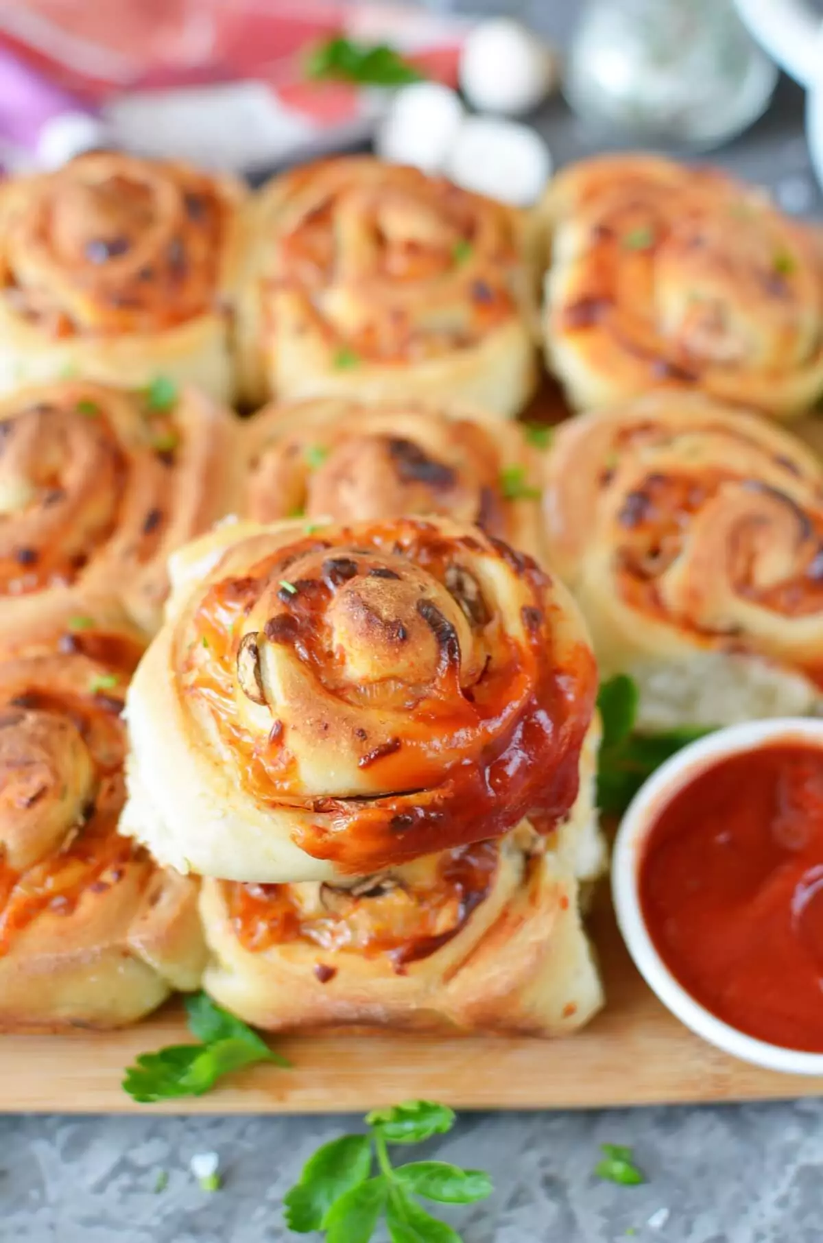Mushroom Pizza Rolls