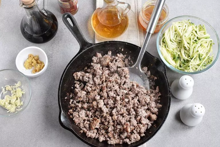 Step 3 - Sesame Ginger Beef Zucchini Noodles