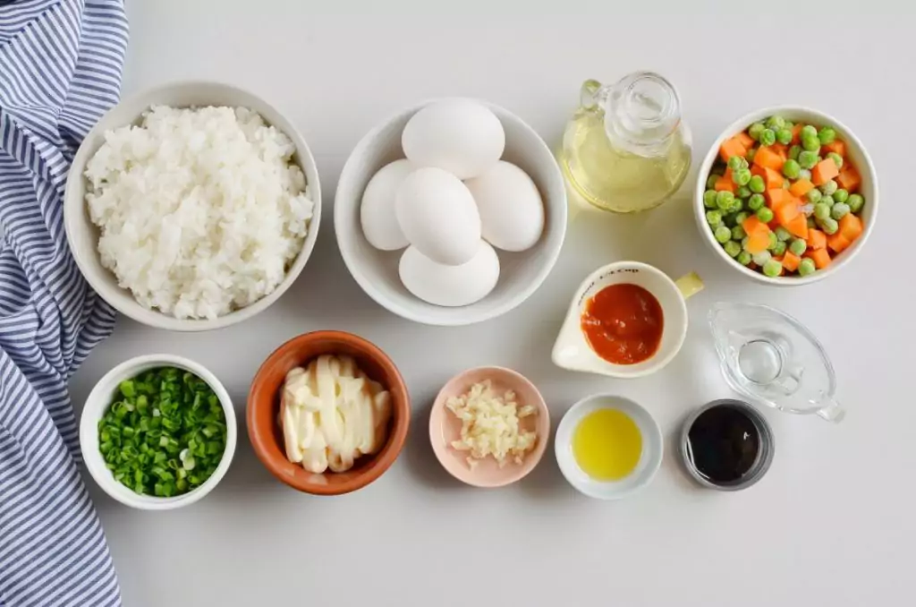 Ingredients for Sheet Pan Fried Rice