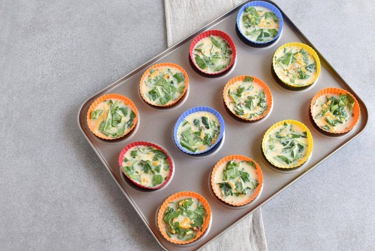 Step 4 - Keto Spinach and Bacon Mini Quiches