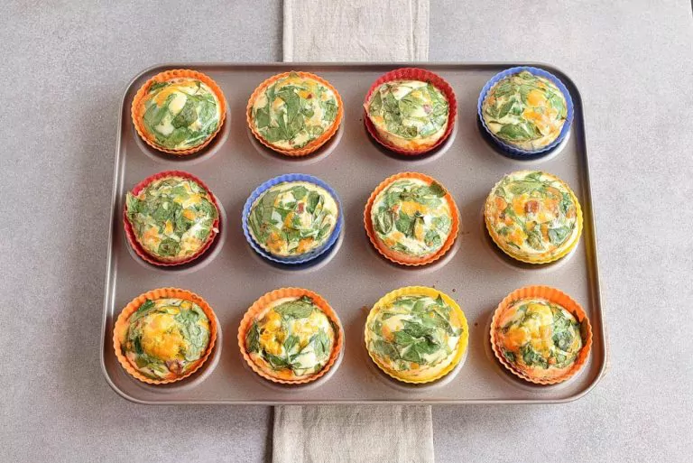 Step 5 - Keto Spinach and Bacon Mini Quiches
