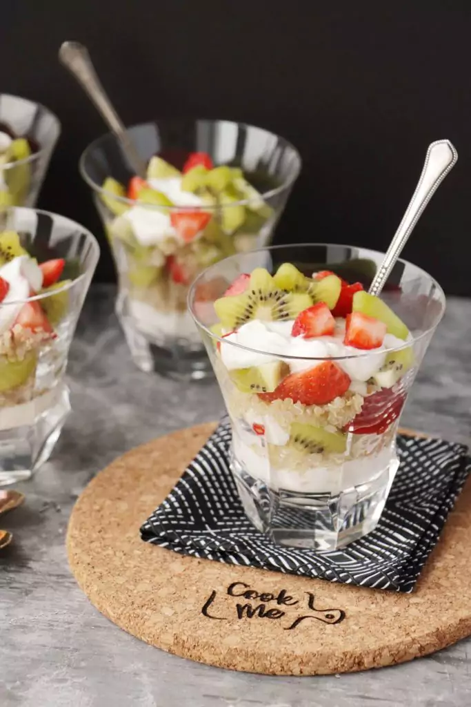 Strawberry Kiwi Quinoa Breakfast Parfait