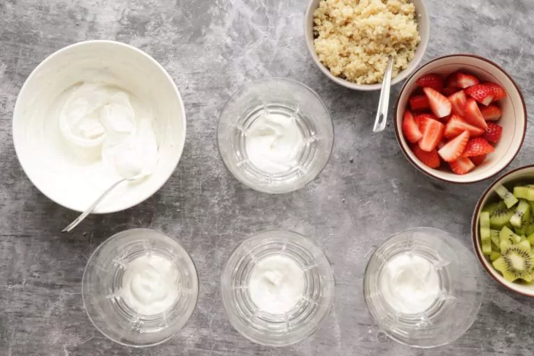 Step 2 - Strawberry Kiwi Quinoa Breakfast Parfait