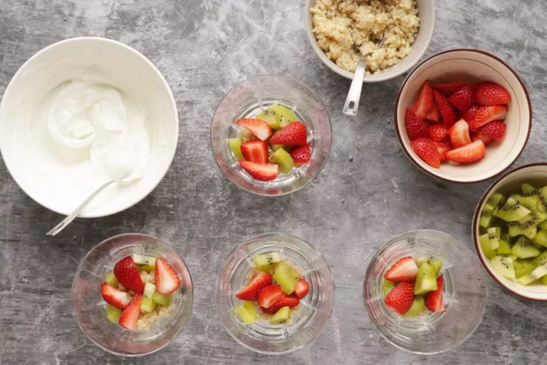 Step 4 - Strawberry Kiwi Quinoa Breakfast Parfait