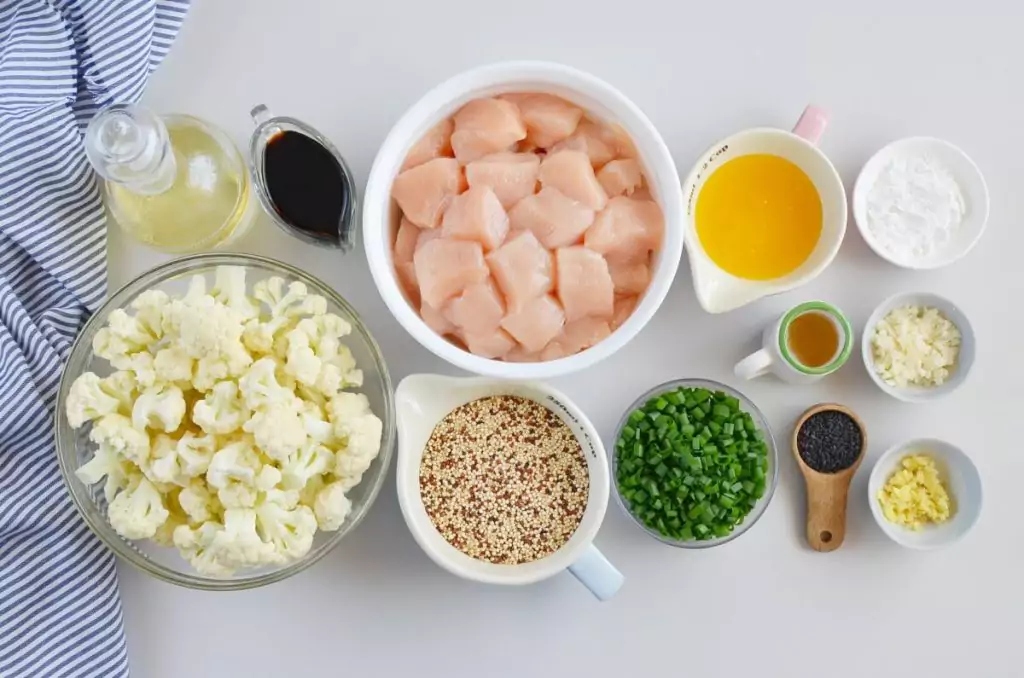 Ingredients for Teriyaki Chicken and Cauliflower