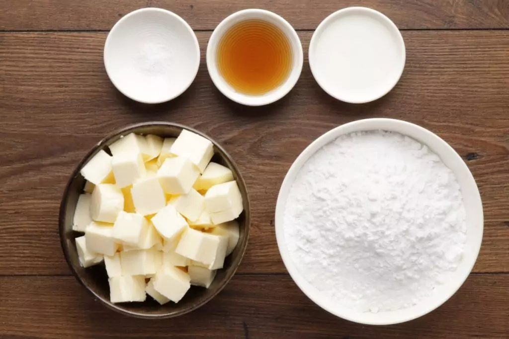 Ingredients for Vanilla Buttercream Frosting