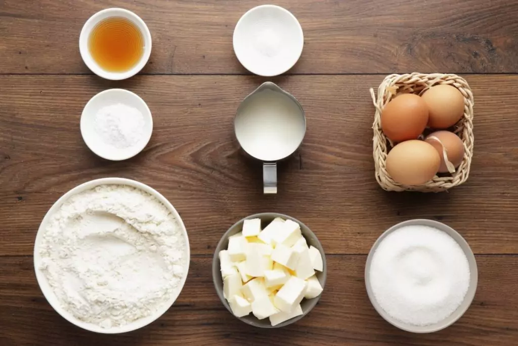Ingredients for Vanilla Cake Recipe