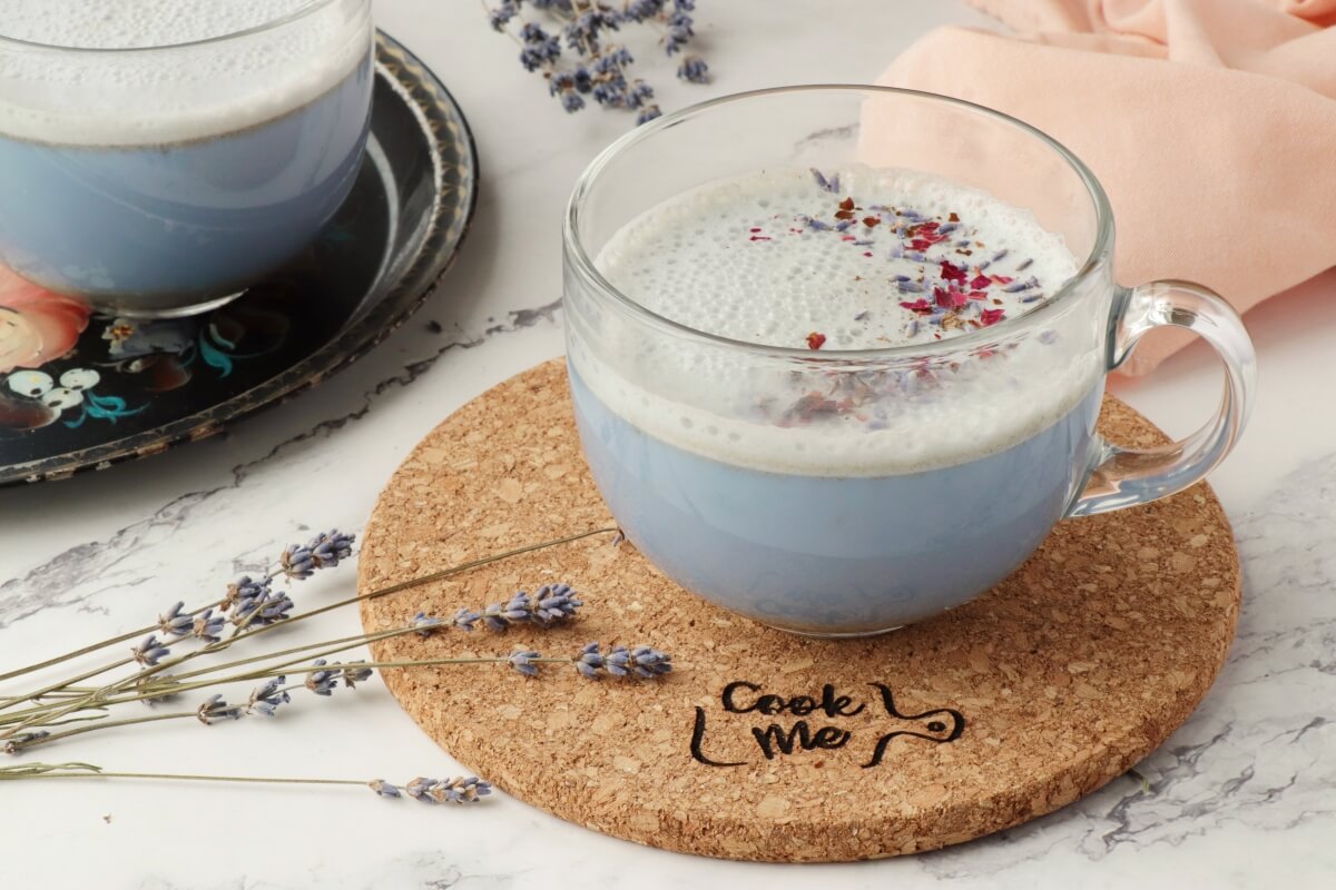 Vegan Blue Moon Milk Recipe-Blue Moon Milk-Blue Moon Latte-Easy Blue Moon Milk