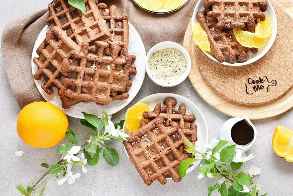 Vegan Chocolate Orange Waffles