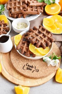 Vegan Chocolate Orange Waffles