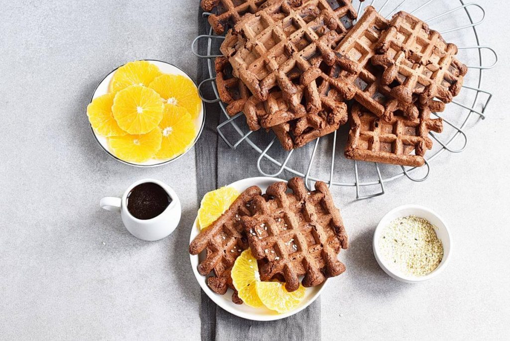 How to serve Vegan Chocolate Orange Waffles
