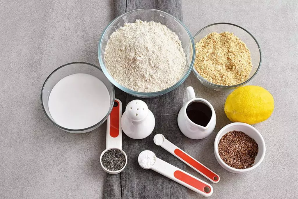 Ingredients for Vegan Lemon Poppy Seed Cake