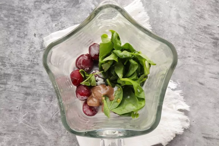 Step 1 - Almond Cherry Spinach Smoothie