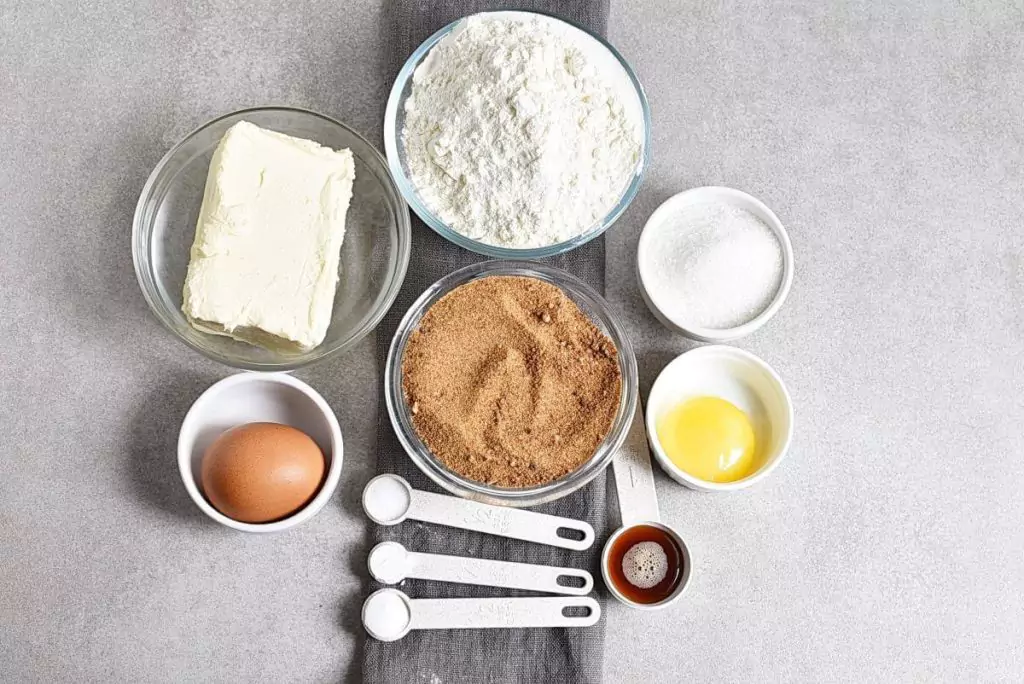 Ingredients for Brown Sugar Cookies
