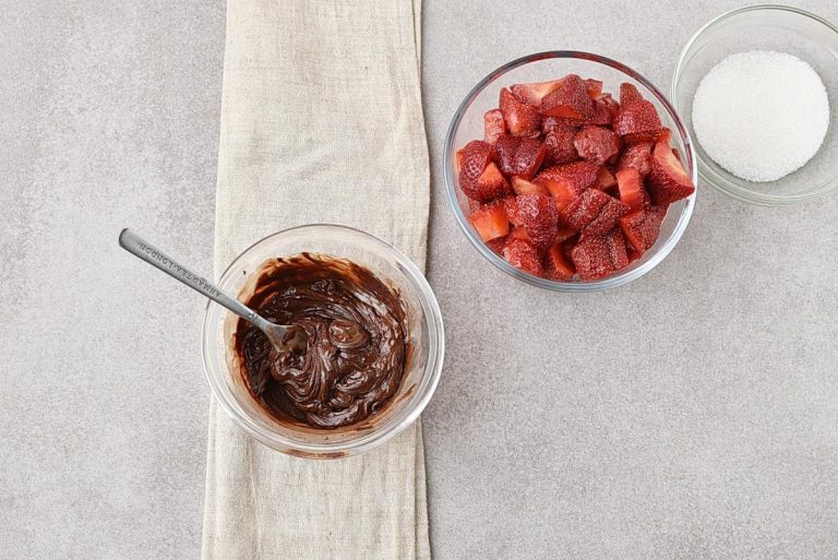 Step 2 - Chocolate Panna Cotta with Strawberry Topping
